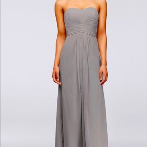 Davids bridal bridesmaid dress. Pewter size 6